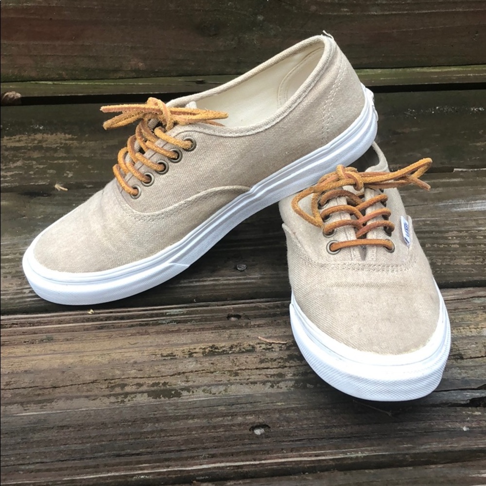 VANS - Tan, Leather Laces